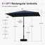 Parasol de table rectangulaire 5 'x 8'-1490289080