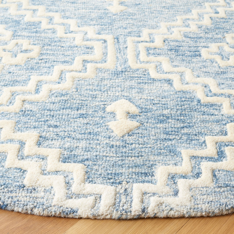 Abbey-Louise Hand Tufted Wool Southwestern Rug, Round 6'