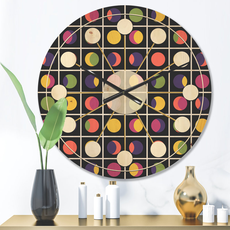 Horloge murale rétro Mid-Century, Moyen