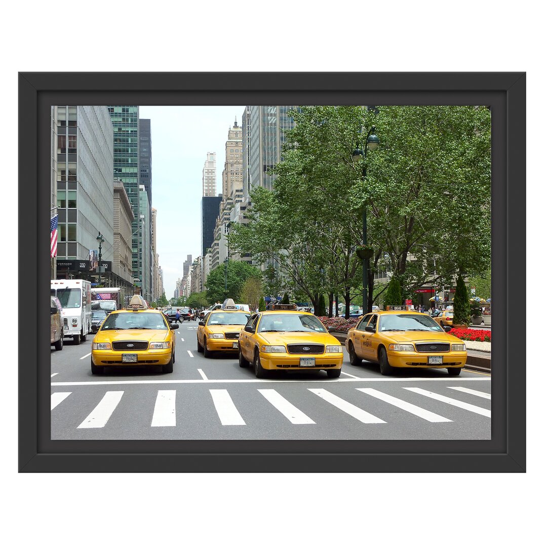 Gerahmtes Wandbild Taxis in New York