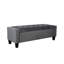 Banc de rangement capitonné en velours Rondre-1247299097