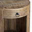 Table d'appoint ronde brun manguier massif