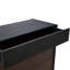 Armoire de rangement extensible et rotative avec tiroir, tablettes réglables et portes rabattables pour une organisation polyvalente et un design minimaliste moderne