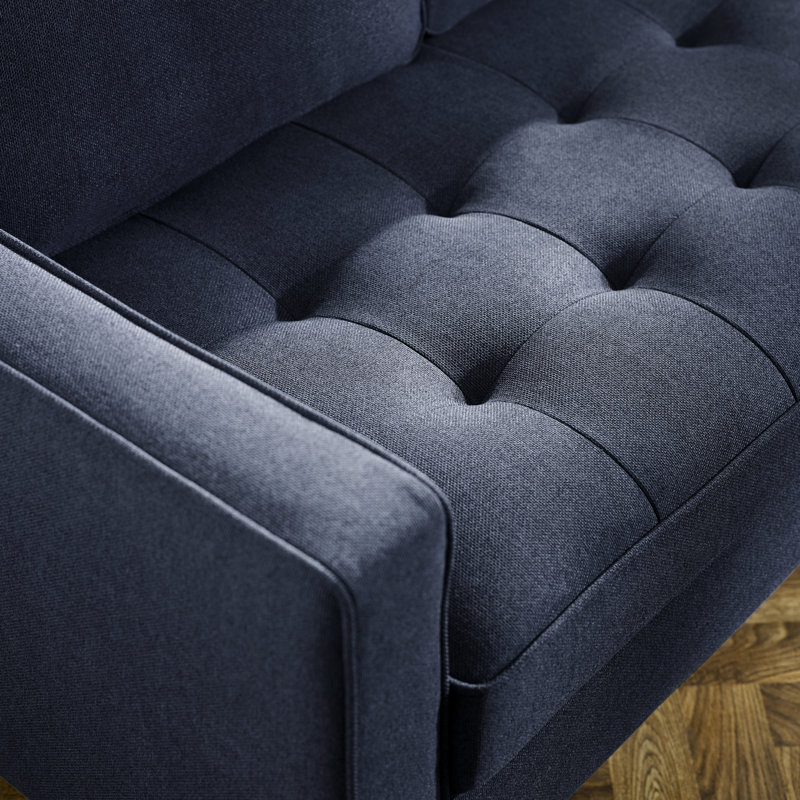 Chenille Sofa, Blue, 2
