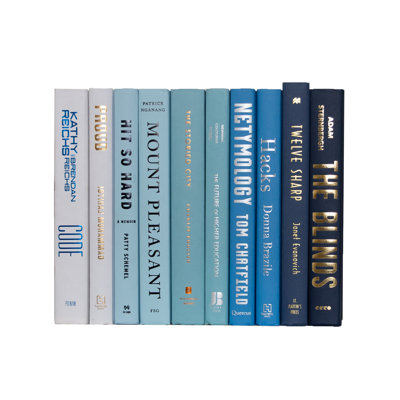 Decorative Books - Waterfall Book Bundle - 1 Foot of Blue Books