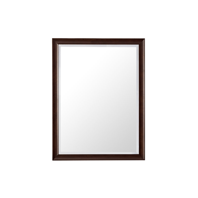 Glenbrooke Solid Wood Wall Mirror, Burnished Mahogany, 40" x 30"