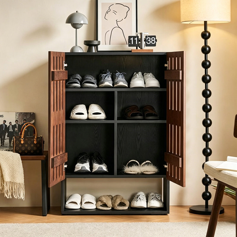Armoire de rangement pour chaussures à grille
