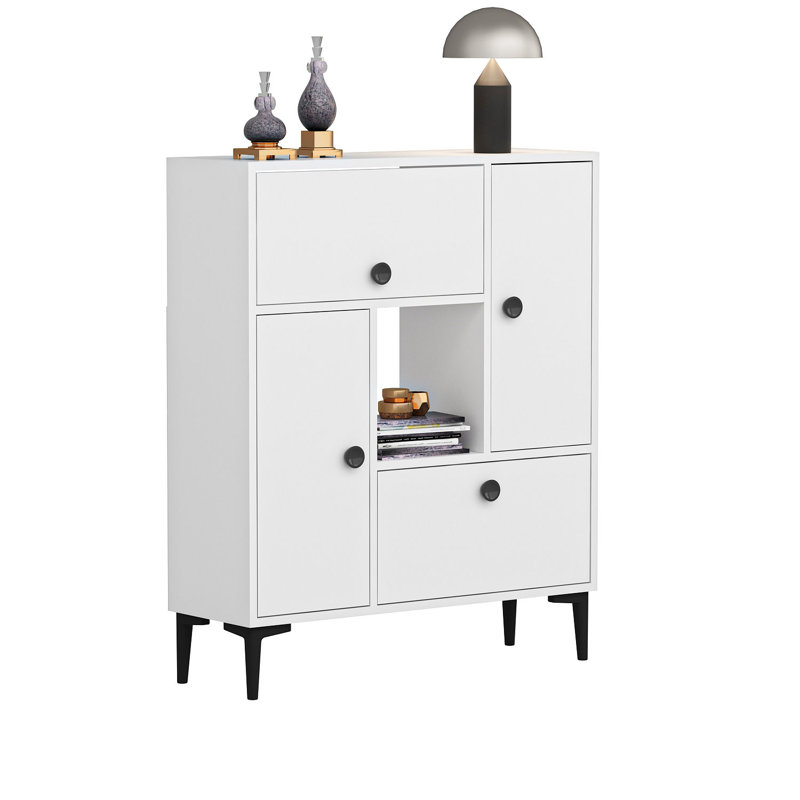 Console 35,4 po, Blanc, Blanc