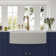 DeerValley Fireclay Single Basin Curved Farmhouse Kitchen Sink with Sink Grid and Basket Strainer