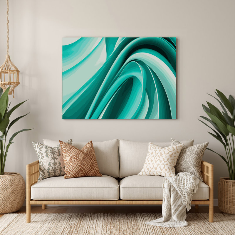 Gradient Abstract 13, art mural en métal bleu, H 20 po x l 30 po