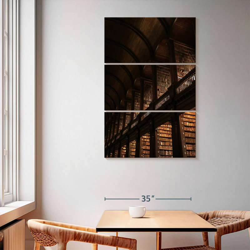 Lilie Trinity College Library, 65" H x 42" W