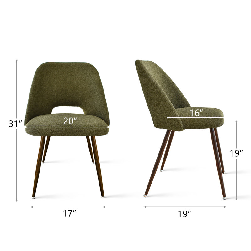 Aunnika 19'' H Upholstered Side Chair, Green