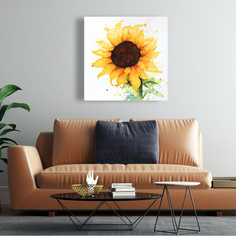 Toile de tournesol rustique - Art floral et botanique pour la maison