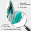 Célébrations dans des nuances de turquoise V - art mural asymétrique en métal-109629470