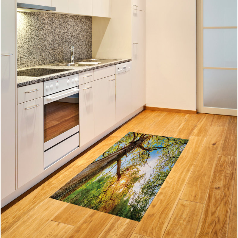 Tapis décoratif en fibre de polyester à haute densité Forest Forest, Rectangle 2 pi 7 po x 5 pi