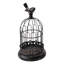 Bougeoir noir décoratif en forme de cage à oiseaux, style rétro rétro, en fer forgé, idéal pour la décoration de table, foyer, étagère ou manteau de cheminée.