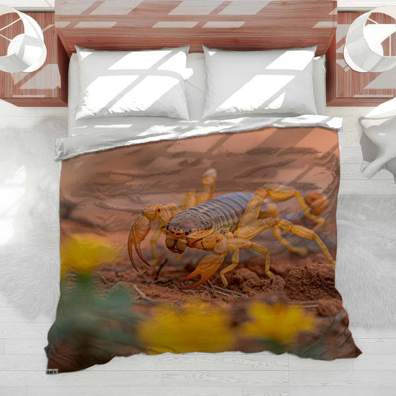 Housse de couette en microfibre Scorpion Insect, Housse de couette pour très grand lit