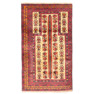 Tapis beige Teimani 2 pi 8 po x 4 pi 6 po