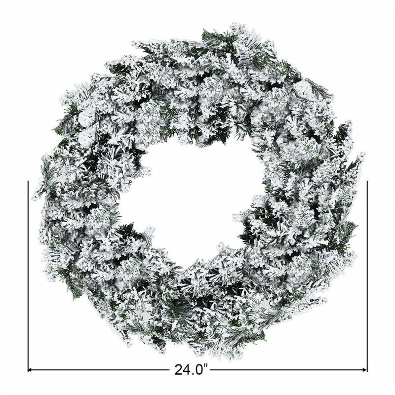 Faux Lighted Pine 24'' Wreath