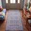 Tapis Delacroix traditionnel à motif floral intégral bleu, gris et crème, lavable à la machine, antidérapant, à poils courts, pour l'intérieur et l'extérieur, adapté aux animaux domestiques, idéal pour le salon, la chambre, la salle à manger, l'entrée, le corridor ou le bureau.-1440638637