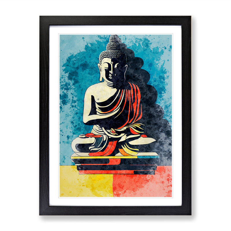 Buddha Beauty - Single Picture Frame Print, 64cm H x 46cm W x 2cm D, Black
