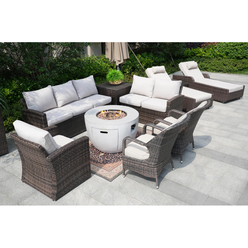 Algird - Person Patio Conversation Set with Cushions