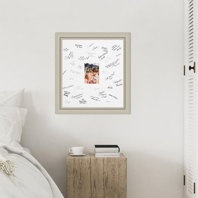 Romano Signature Mat, cadre de photo de mariage, livre d'or de mariage alternatif, autographe de photo mat pour tableau de signature, célébrations de mariage, obtention du soutien, encouragement ou retraite