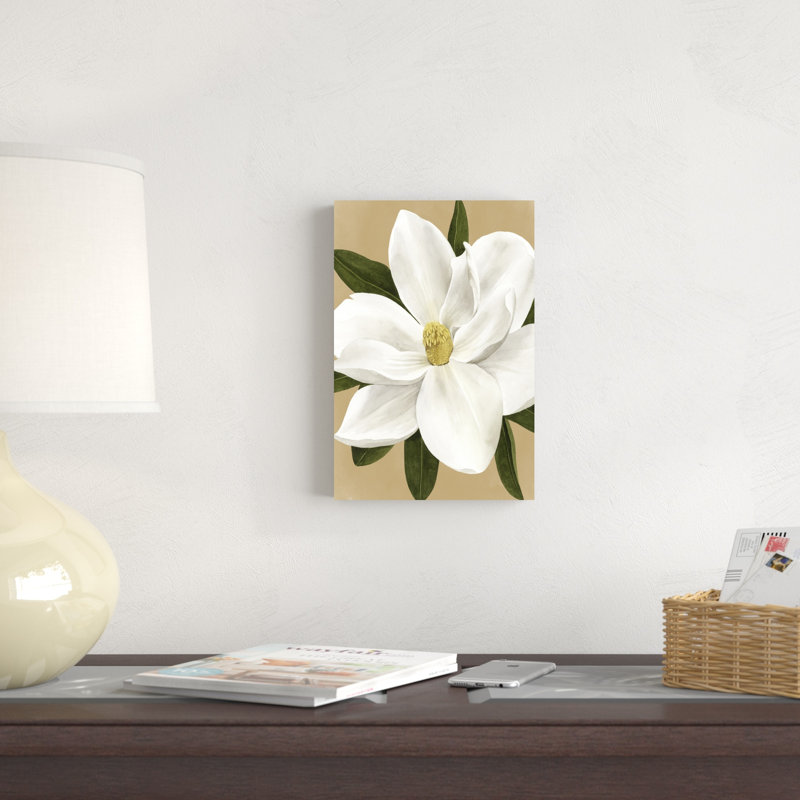 Magnolia sur or I, H 12 po x l 8 po