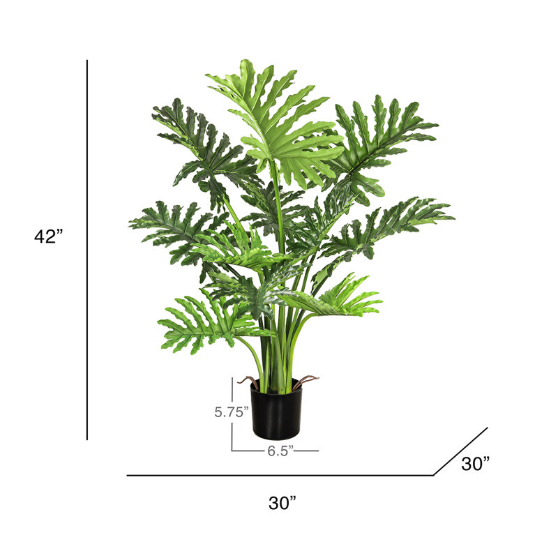 42 po. Philodendron artificiel en pot 42 po Selloum