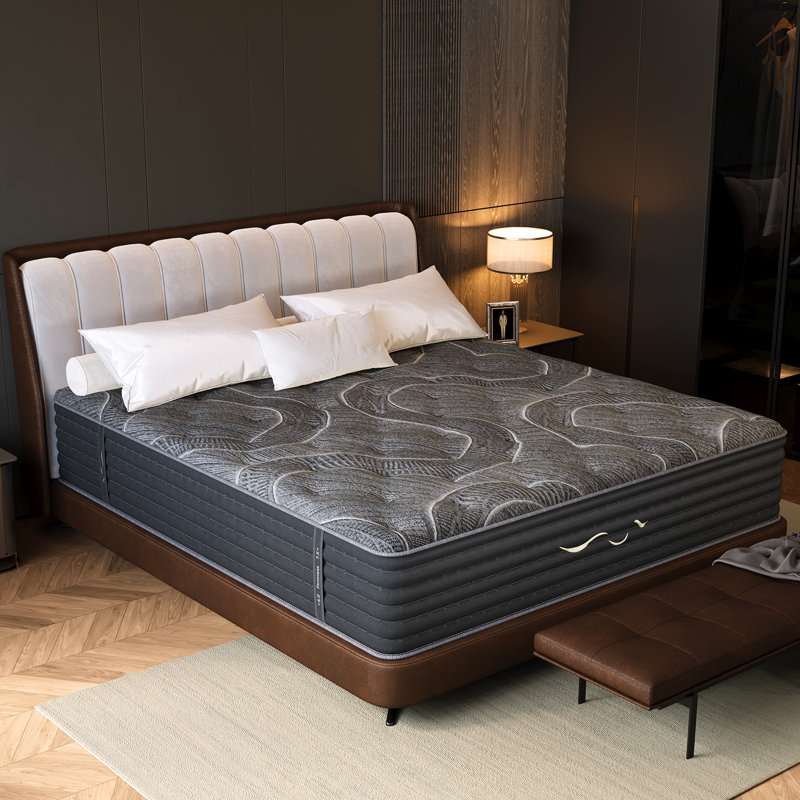  14in. High-end Antistatic Medium & Firm Revenible Cashmere Gel Memory Foam Mattress CertiPUR-US, OEKO-TEX SGS Certified, 14"