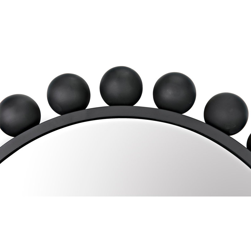 Cooper Flat Metal Wall Mirror, Black
