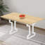 Ensemble de 2 pieds de table en métal 28,5 pouces en acier blanc pour poste de travail-133001864