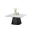 Ensemble de tables 3 pièces de style contemporain 1 table basse carrée 2 tables de bout carrées en faux marbre marbré pour salon principal
