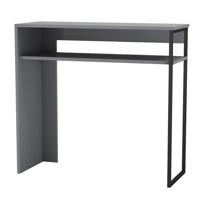 Quess 80cm Solid Wood Console Table, Grey