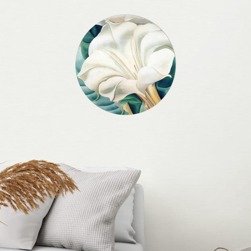 Abstract Floral Glass Art Wall Decor for Modern Luxury Home Perfect for Christmas Gift Giving, 11.8" H x 11.8" W