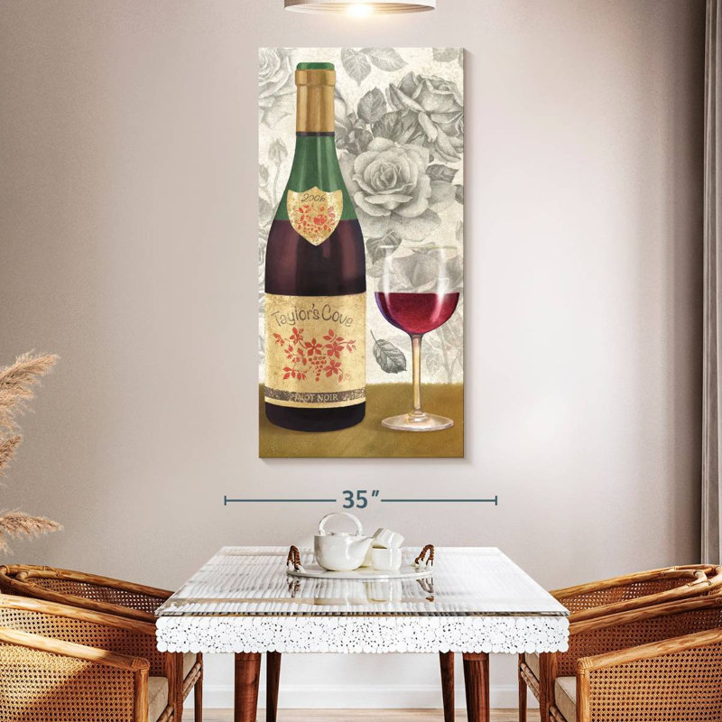 Vin et roses II, H 54 po x l 27 po