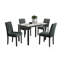 Laine, tissu, chaises, plateau en faux marbre, ensemble de salle à manger 5 pièces, ensemble de salle à manger, coussins de salle à manger, chaises rembourrées 4 fois-937748933-937748932