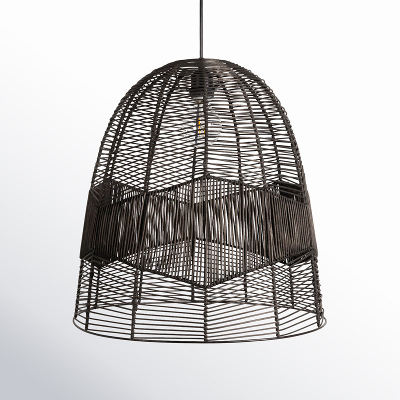 Mel 1-Light Metal Dome Pendant, 21" H x 20" W x 20" D