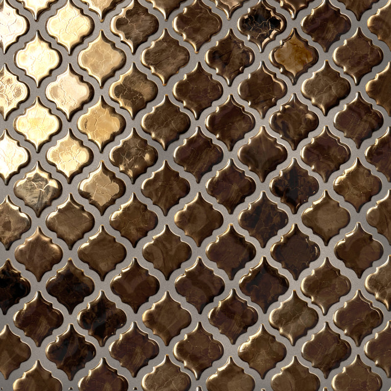 Carreau de mosaïque en porcelaine 2 po x 2 po Hudson