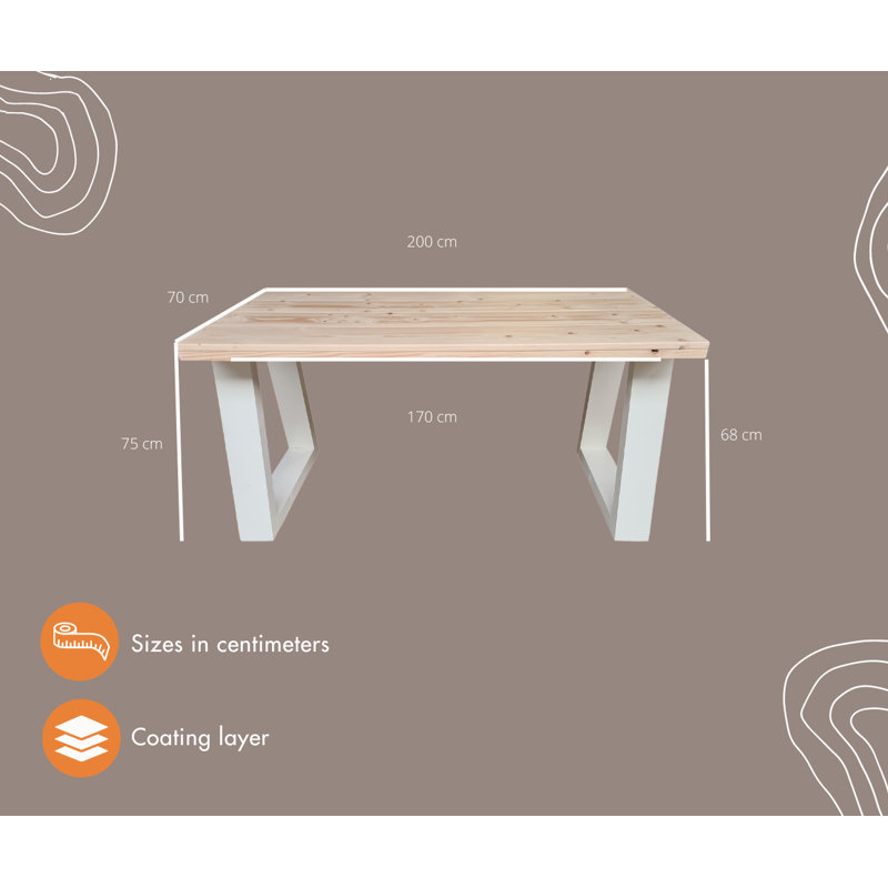 Miramar Desk 120 X 80 Cm, 75cm H x 200cm W x 80cm D