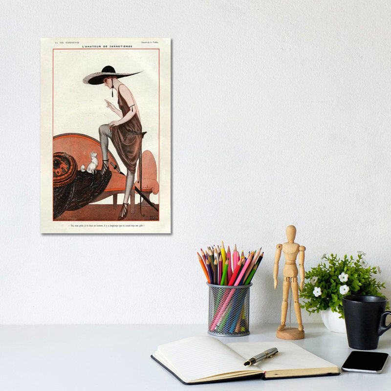 1922 La Vie Parisienne Magazine Plate by Armand Vallee - No Frame Gallery-Wrapped Canvas Giclée on Canvas