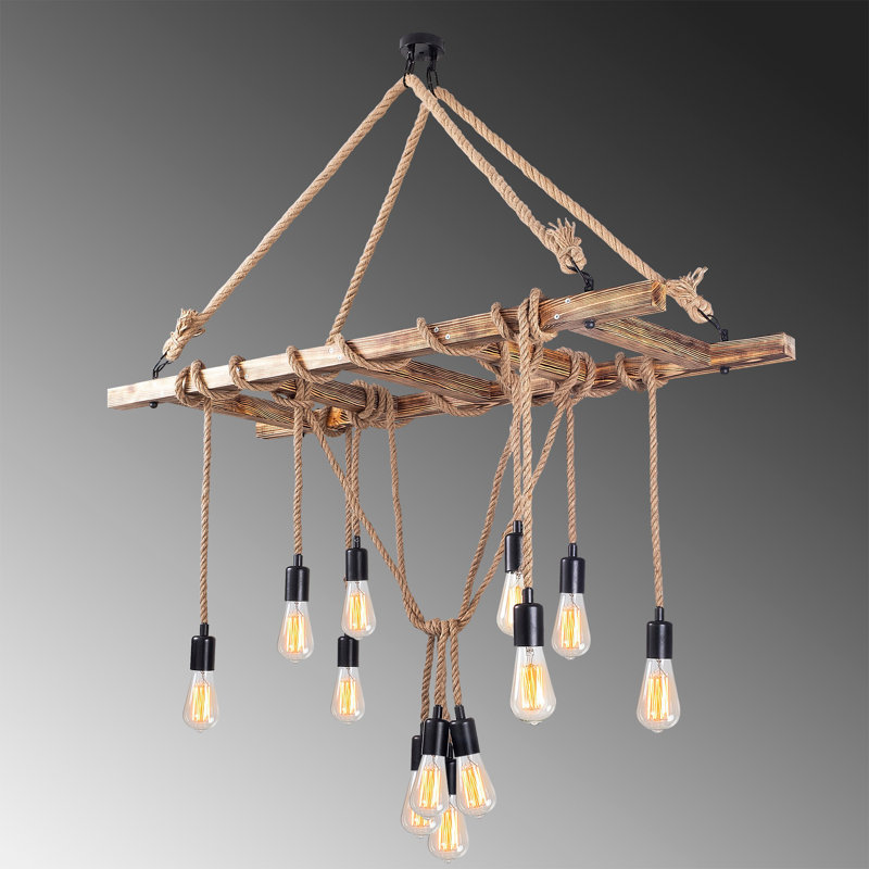 Luminaire suspendu unique à 12 lumières Kaylee