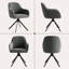 Modern Dining Chairs Set, Ergonomic Back with Soft Padded Armrests, 360° Swivel Thickened Breathable Seat, Sturdy Metal Legs, Easy Assembly-1696877375-1696785047