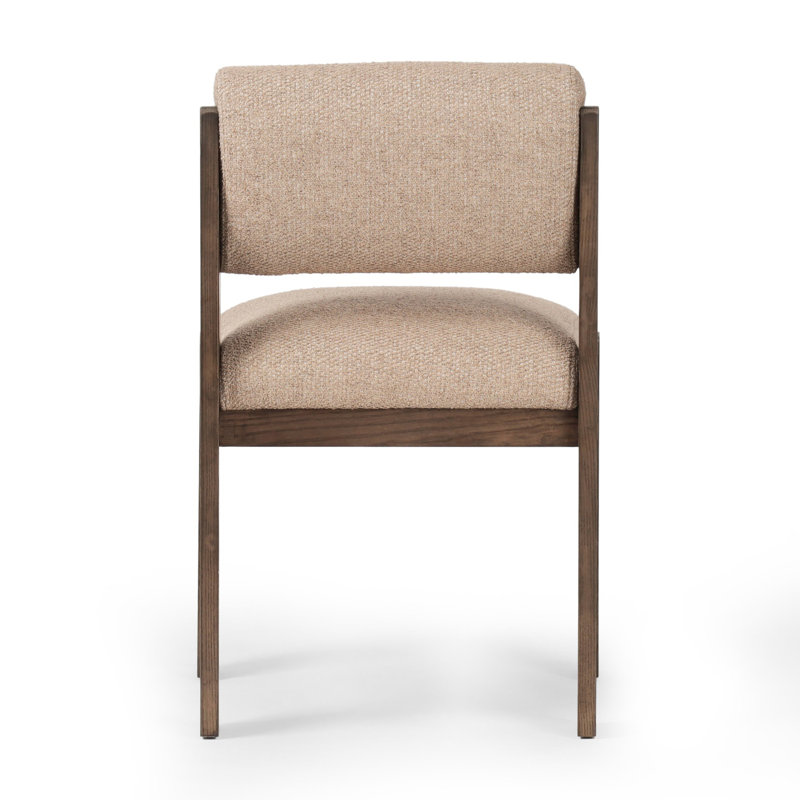 HAMLET Upholstered Dining Chair, Beige Linen Blend