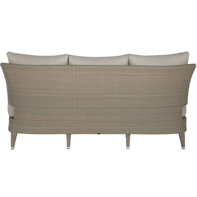 Athena N-Dura Resin Wicker Outdoor Sofa, Welt, Linen Chambray, Oyster