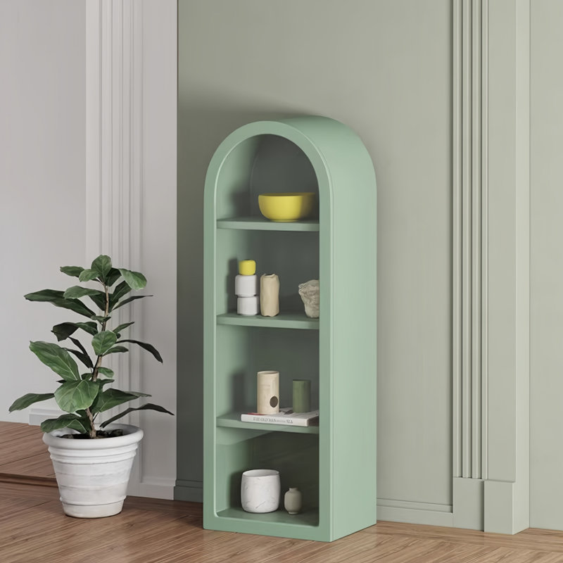 Simple Solid Wood Creative Green Display Cabinet