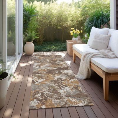 Malek Indoor/Outdoor Area Rug with Non-Slip Backing