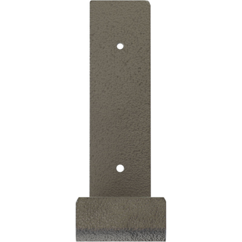 Support de tablette en acier, Argent martelé, H 7 po x l 2 po x P 12 po