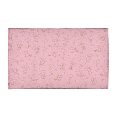 Tapis zone rose fait main
