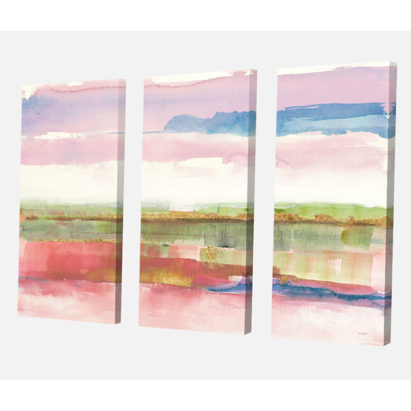 « influence de la ligne et couleur doré clair » shabby élégance de qualité supérieure, reproduction d’image multi-pièces sur toile